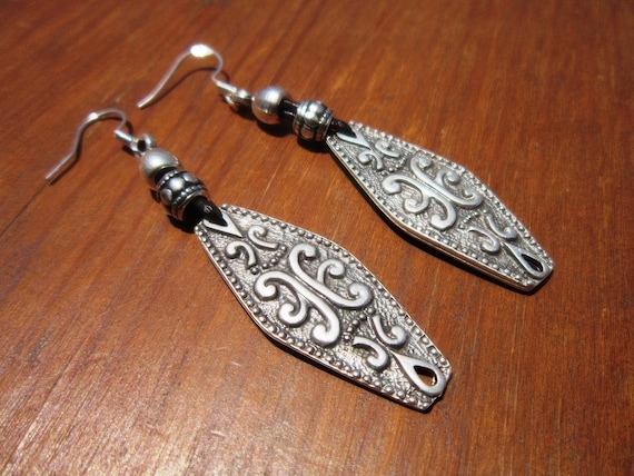 Sterling Silver hook earrings dangle • Beaded Drop Boho Earrings • Dainty Cute Handmade jewelry Gift for Her by kekugi