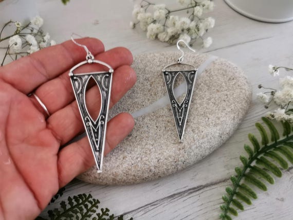 Sterling Silver hook earrings dangle • Beaded Drop Boho Earrings • Dainty Cute Handmade jewelry Gift for Her by kekugi