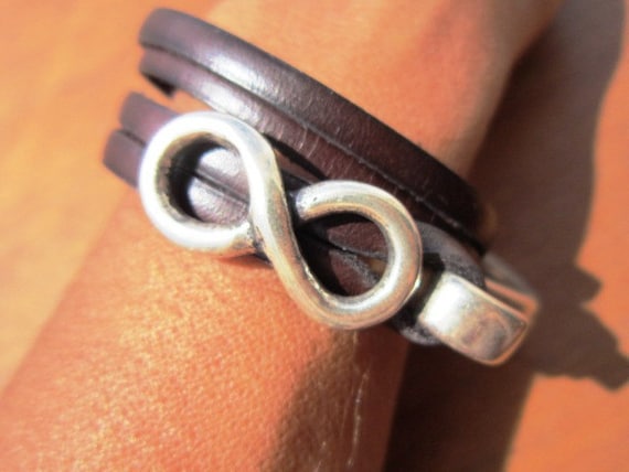 infinity bracelet, silver infinity cuff, silver bracelet, leather bracelet, Personalized Bracelet, Friendship Bracelet, charm Bracelet