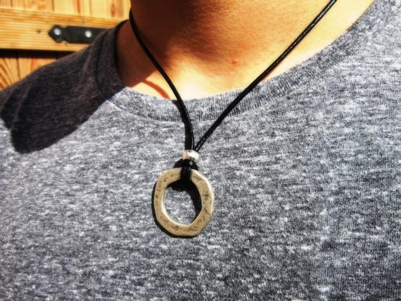 Silver Necklace for Men – Charm Necklace Custom Gift Mens Jewelry Gifts for Men Unique Handmade by Kekugi