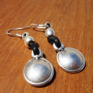 Gift for her hook sterling silver earrings dangle, statement drop beaded earrings. Personalized handmade jewelry, cute boho unique earrings.