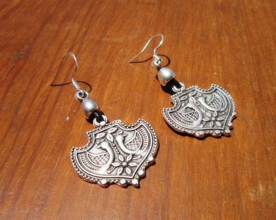 statement dangle hoop earrings, sterling silver earring hoops, bohemian drop earrings Set