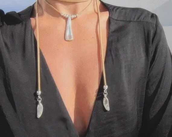 Best Selling items Silver Everyday Pendant Beaded Necklace • Boho Layered Chunky Necklace Gift for Her • layering Necklaces for Women