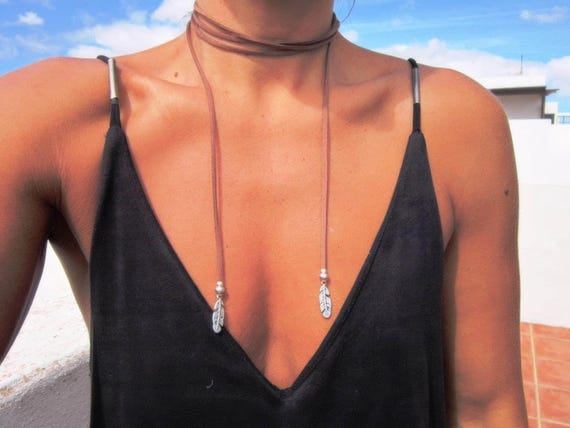 Handmade Leather Choker Necklace Gift for Her • Unique Couples Necklace Jewelry • Personalized Jewelry Best selling items Gift for Host