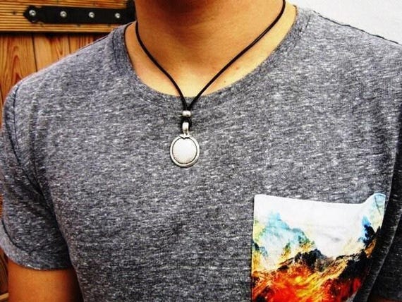 Personalized Gifts for Men – Couples Necklace for Men Pendant Necklace Custom Handmade Jewelry Gift for Him