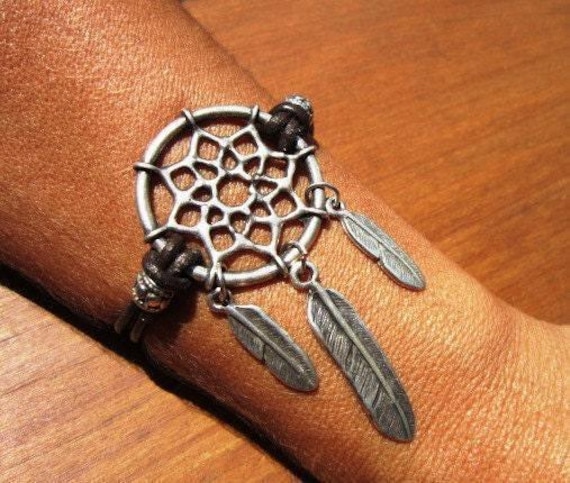 Bohemian Leather and Silver Beaded Bracelet Jewelry • Handmade Personalized Jewelry Gifts • Custom Bracelet Gift for Her by Kekugi