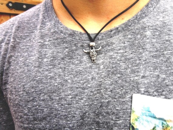 Silver Necklace for Men – Charm Couples Necklace Custom Gift Mens Jewelry Gifts for Men Unique Handmade by Kekugi