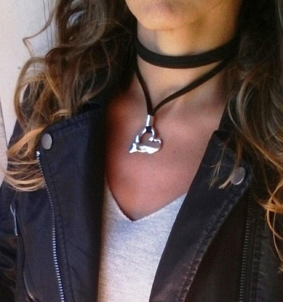 Chunky Charm Heart Necklace Silver Beaded • Personalized neotribal Jewelry • Best selling items Custom Gift for Her mom or Gift for Host