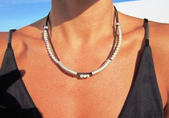 Personalized Jewelry Necklaces for Women • Silver Beaded Necklace with Pendant Charm • Best selling items Custom Gift for her
