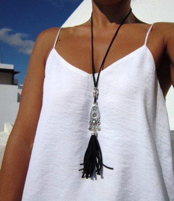 Silver Chunky Couples Necklace Pendant • Beaded Charm Necklace • Personalized Neotribal Jewelry Gifts Best selling items Host Gift for Her