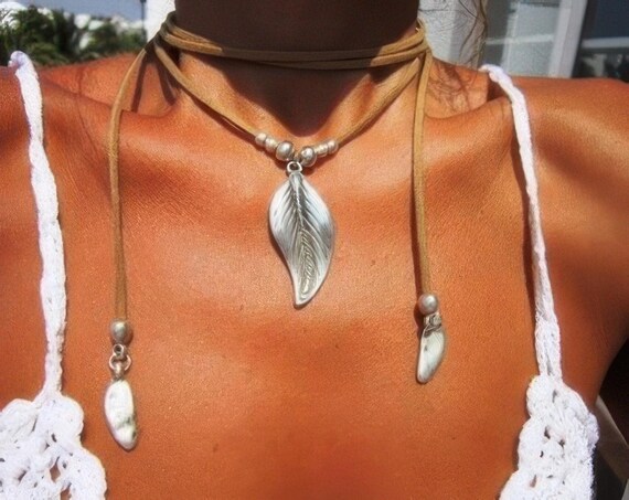 Beaded Leather and Silver Couples Necklace Best selling items Bohemian Personalized Jewelry