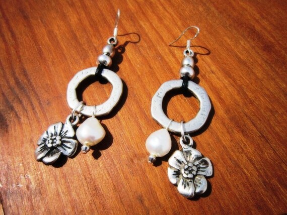 Sterling Silver hook earrings dangle • Beaded Drop Boho Earrings • Dainty Cute Handmade jewelry Gift for Her by kekugi