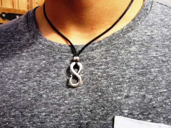 Silver Necklace for Men – Charm Necklace Custom Gift Mens Jewelry Gifts for Men Unique Handmade by Kekugi