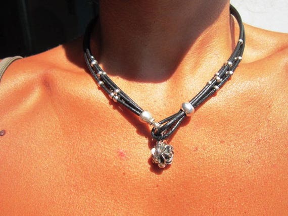 rose drop charm necklace, silver lariat Y necklaces, chokers necklaces for women