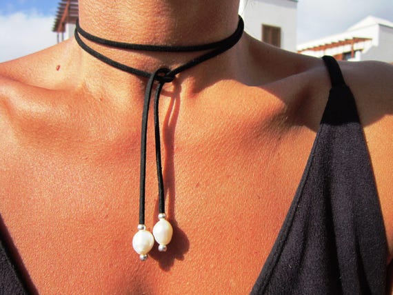 Statement Chunky silver pearl Necklace Handmade Products • layered beaded necklace • Bohemian Personalized Jewelry Gift for Her or Host