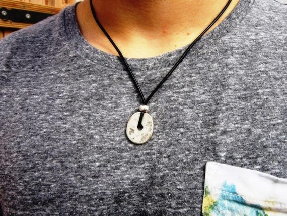 Silver Necklace for Men – Charm Necklace Custom Gift Mens Jewelry Gifts for Men Unique Handmade by Kekugi