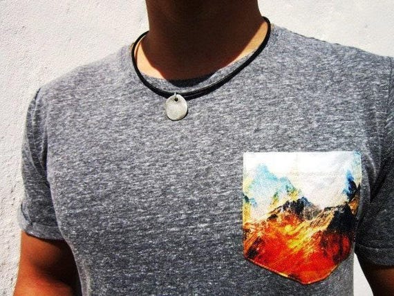 Silver Necklace for Men – Charm Couples Necklace Custom Gift Mens Jewelry Gifts for Men Unique Handmade by Kekugi