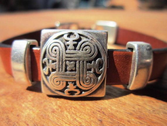 Silver & Leather Custom Bracelet Gift for Him• Personalized Handmade Jewelry Gift • Beaded Charm Bracelet Personalized Gifts