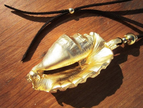 Seashell gold pendant necklace, long necklace, necklaces for women,  boho style, personalized jewelry