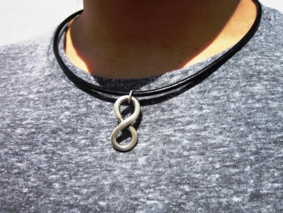 Mens Necklace Leather Pendant Couples Necklace – Handmade Jewelry Gift for Him Personalized Jewelry by Kekugi