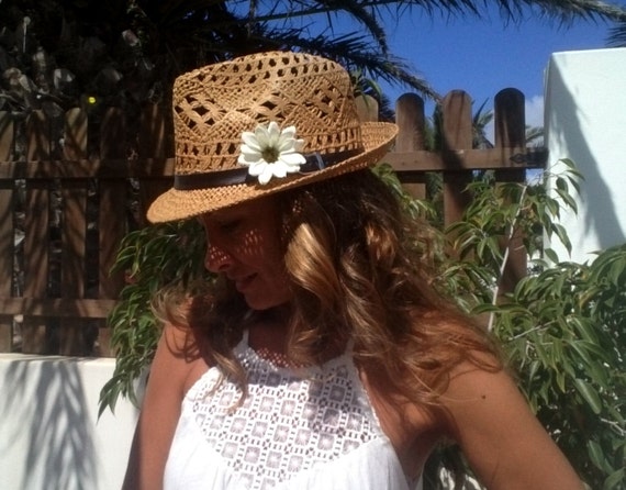 Personalized Straw Fedora Hat Summer 