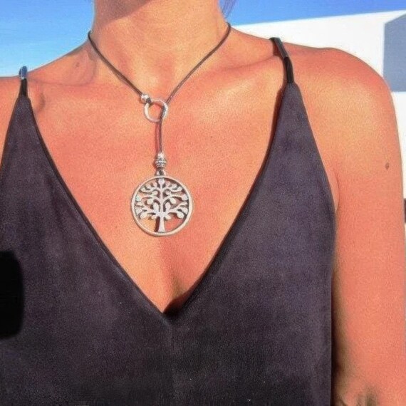 Jewelry Best Selling Items  • Y Lariat Necklace tree of life charm  • Bohemian jewelry for Women • Personalized Jewelry gifts by kekugi