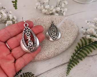 silver jewelry earrings for women, gypsy earrings, dangle earrings, silver boho earrings, drop earrings, statement handmade jewelry,