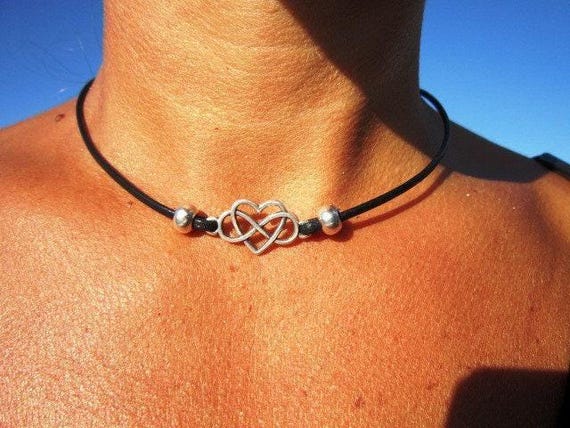 Couples Beaded Necklace with Silver Heart Pendant Charm • Bohemian Handmade jewelry Necklaces for Women • Personalized Jewelry Gift for Her