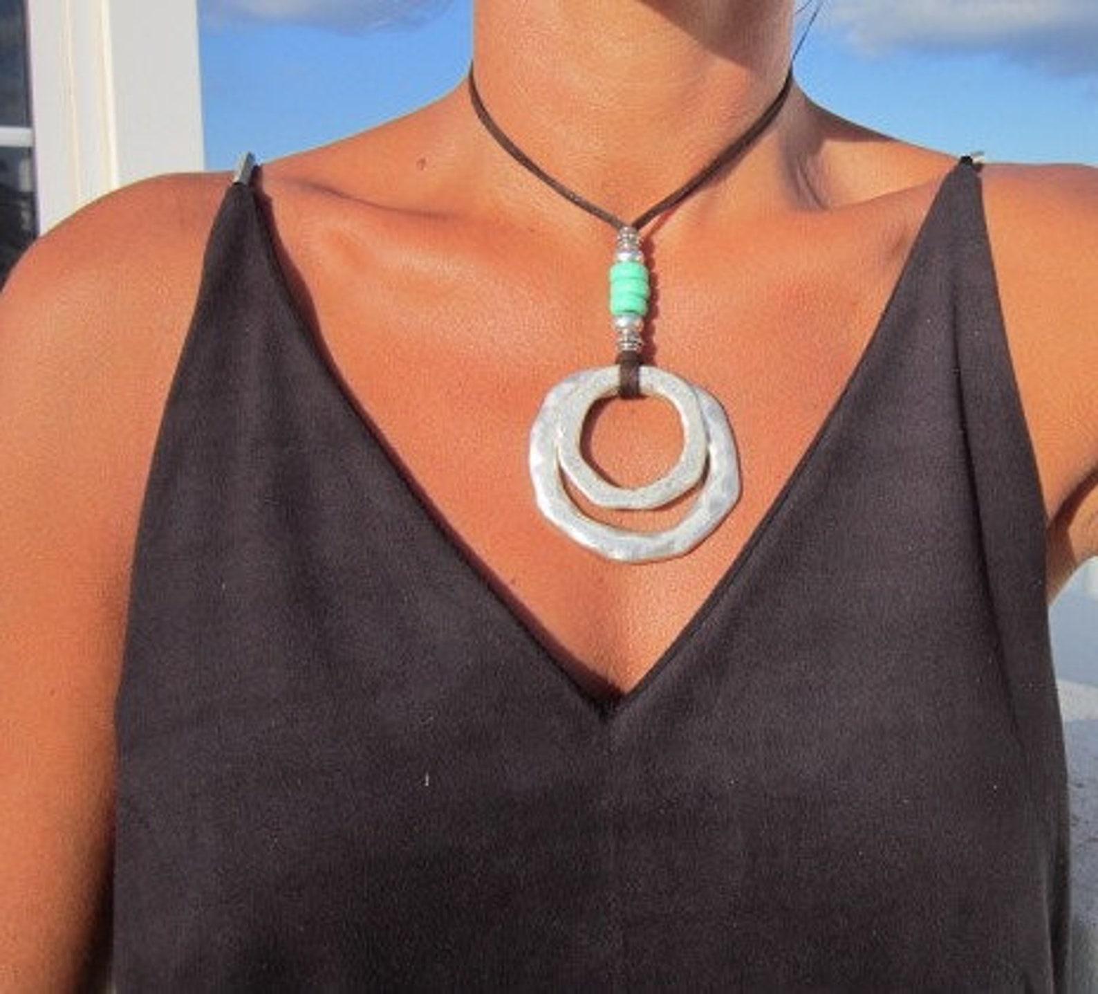 Circle Necklace Trend Trending Jewelry Summer Jewelry Chic Etsy Canada