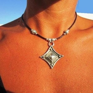 Silver Beaded Necklace with Charm • Bohemian Handmade jewelry • Necklaces for Women • Personalized Jewelry Gift for Her Best Selling Items