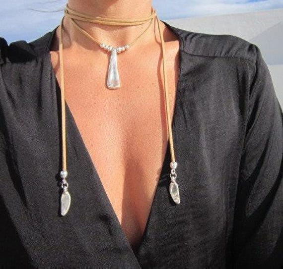 Best Selling items Silver Everyday Pendant Beaded Necklace • Boho Layered Chunky Necklace Gift for Her • layering Necklaces for Women