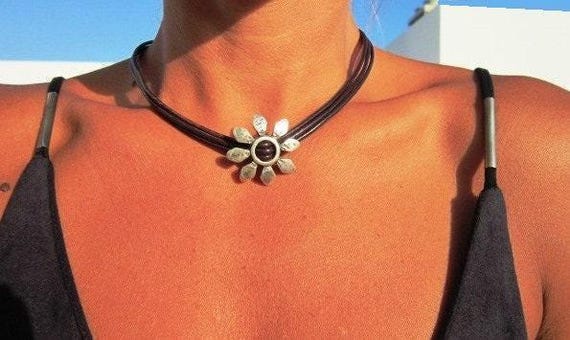 Statement birth Flower Pendant Charm Daisy Necklace • Silver Beaded Couples Necklaces for Women • Handmade Jewelry Best selling items Gifts