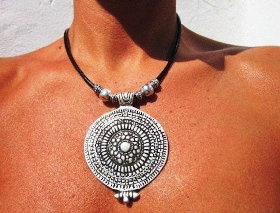 Custom Statement Silver Beaded Necklace with Pendant Charm • Custom Personalized Jewelry • Best Seller Design Gift for Her