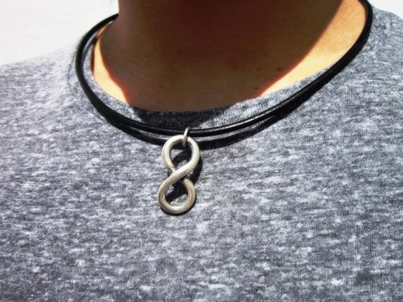 Mens Necklace Leather Pendant Couples Necklace – Handmade Jewelry Gift for Him Personalized Jewelry by Kekugi