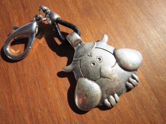 silver Owl Personalized Leather Keychain for Men and Women • Custom Key Holder • Handmade Gift for Her Him