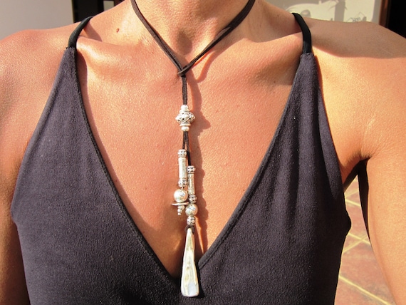 statement necklace lariat, silver beaded necklaces for women