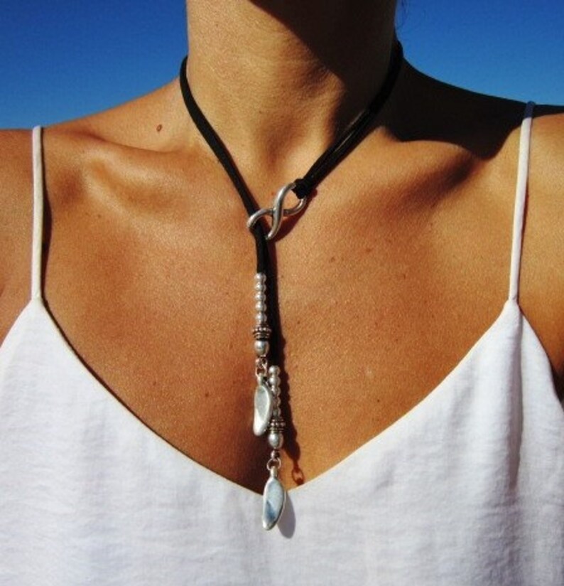 Drop Necklace Y Necklaces Lariat Necklace Infinity Etsy