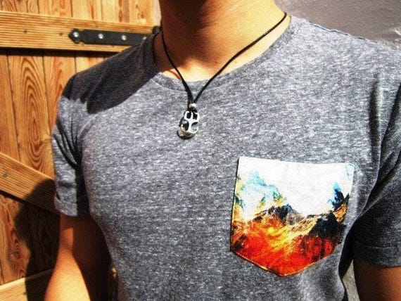 Mens Necklace Leather Pendant Couples Necklace – Handmade Jewelry Gift for Him Personalized Jewelry by Kekugi