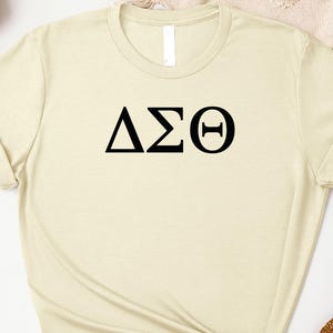 Delta Sigma Theta Greek Letters Shirt, Minimal DST Sorority Tee, DST Women Tee, Delta Symbols T-Shirt, Greek Life Apparel for Founders Day