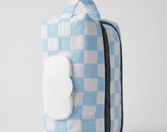 Handmade Diaper Wipes Bag | Checkered Organizer Pouch