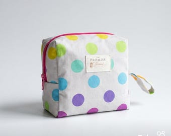 Polka Dot Square Zipper pouch