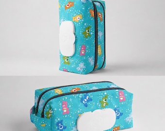 Handmade Diaper & Wipes Bag| Care Bear Organizer Pouch