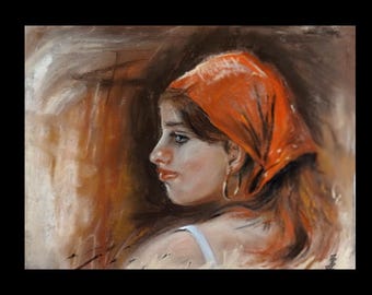 Pastel Portrait Study, Pastel Art, Pirate Art, Tuscan Painting, Home Artwork Decor