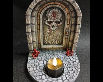 Gothic Candle Holder, Game Tea Light Holder, Goth Incense Holder, Black Hand Tea Light Holder