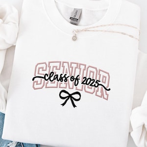 Senior Class Embroidered Sweatshirt,Graduation Gift, Class of 2025 Hoodie,Graduation Hoodie, Senior Graduation Gift,Senior 2025 Sweatshirt