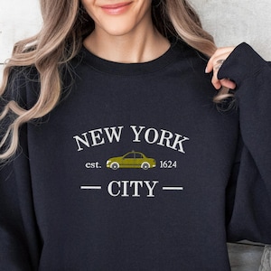 Embroidery New York City Est. 1624 Sweatshirt, New York Sweatshirt, New York City Lover Gift, New York City, New York Gift, New York Hoodie