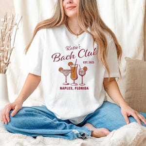Comfort Colors® Custom Bach Club Bachelorette Shirt, Bachelorette Party Shirt,Bridal Cocktail Party Tee,Bachelorette Gift,Custom Bride Shirt