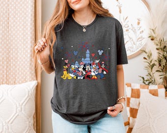 Comfort Colors® 4th of July Disney Shirt, Disney 4th of July Shirt, 4th of July Mickey and Friends, Disney Family Shirt, Disney Trip Shirt