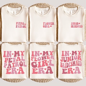 Custom In My Flower Girl Era Shirt, Personalized Flower Girl Tee, Bridal Party Gift, Wedding Shirt