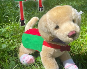 Picnic Collection: Watermelon - 16&quot; Douglas Plush Vest, ESSA Harness, Pretend Play Stuffed Dog Harness